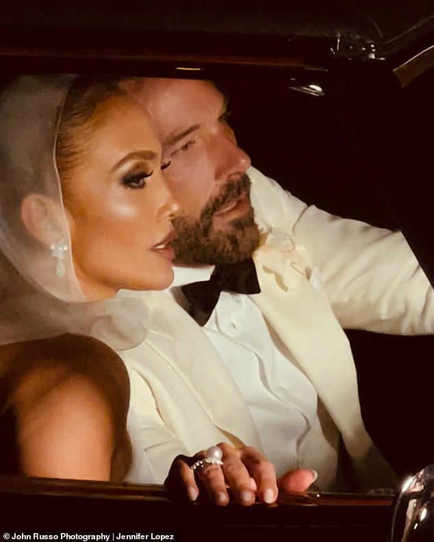 Husband and wife: Before their rehearsal dinner, the JLo Beauty founder admitted that she and Ben had a laugh 'the night before about getting married again' at their age
