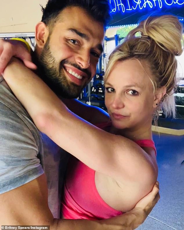 Stressful: Sam recently denied that Spears had 'manic meltdown' while out at a restaurant over the weekend, explaining she was simply 'frustrated' with fans taking photos; Pictured last year