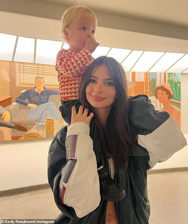 Hot mom: The beauty gave birth to her son Sylvester in 2021 whom she shares with her ex-husband Sebastian Bear-McClaud