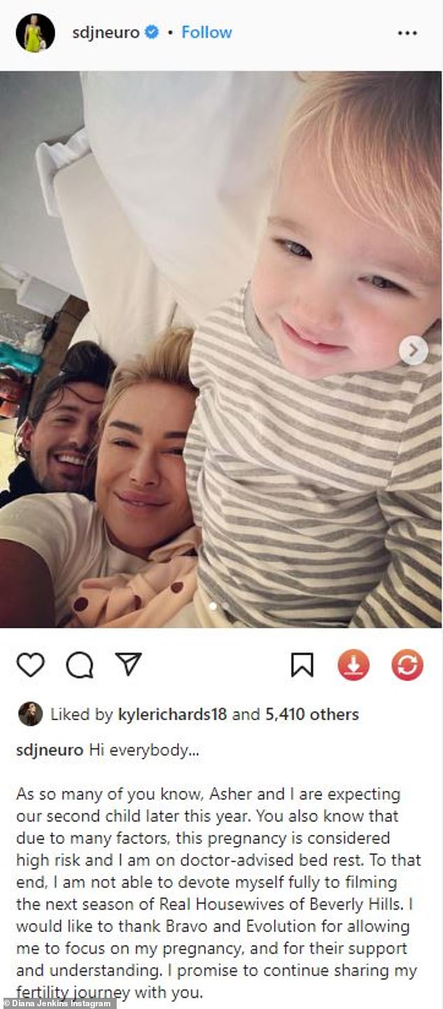 Focusing on her family: Less than a week after Lisa Rinna announced her exit from their hit Bravo show, the 50-year-old reality star informed her more than 154,000 Instagram followers that she will not be returning either