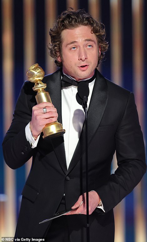 Yes chef: Jeremy Allen White triumphed as he won Best Television Actor – Musical/Comedy Series for his role in The Bear