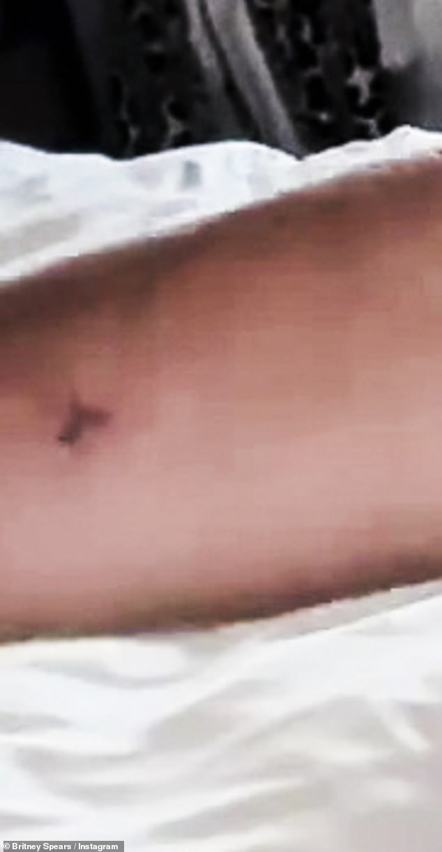 Body art: It comes after she revealed a new tattoo of a love heart on her arm on recent trip to Hawaii, but admitted she instantly regretted it