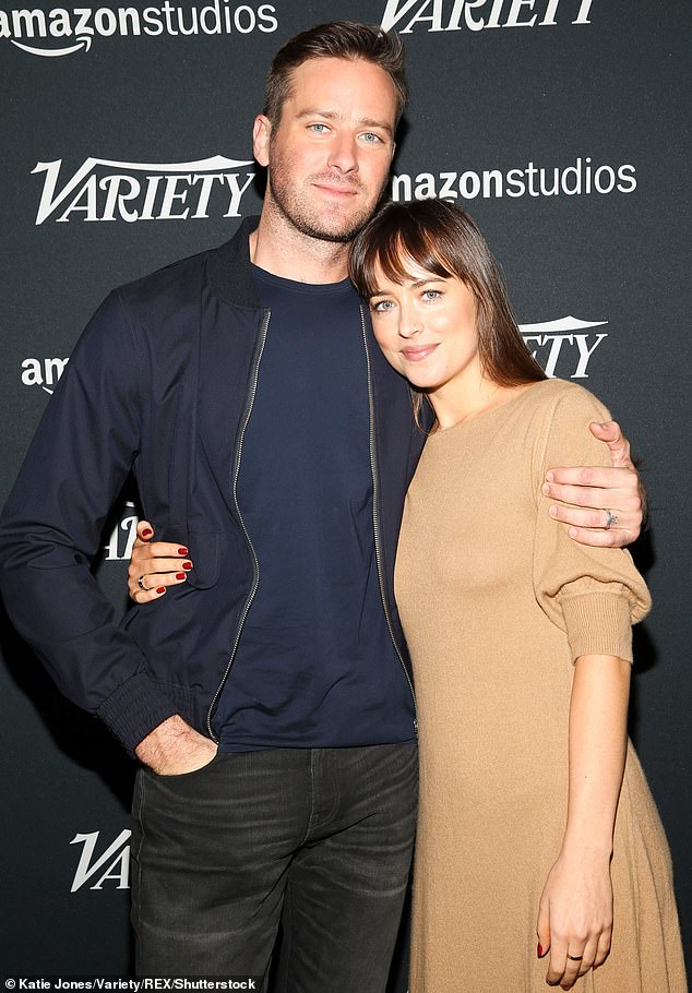 What does she really think: 'Luca had asked me to play the role of the peach, but our schedules conflicted - thank God because then I would have been another woman that Armie Hammer tried to eat'; Armie and Dakota seen for filming of Variety's Actors on Actors in 2018