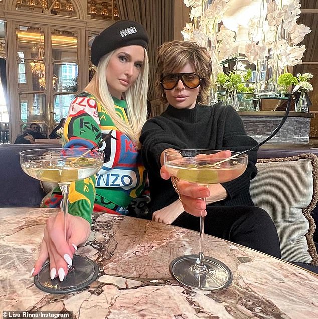 Costars: While in Paris, the beauty met up with her Real Housewives of Beverly Hills costar Erika Jayne