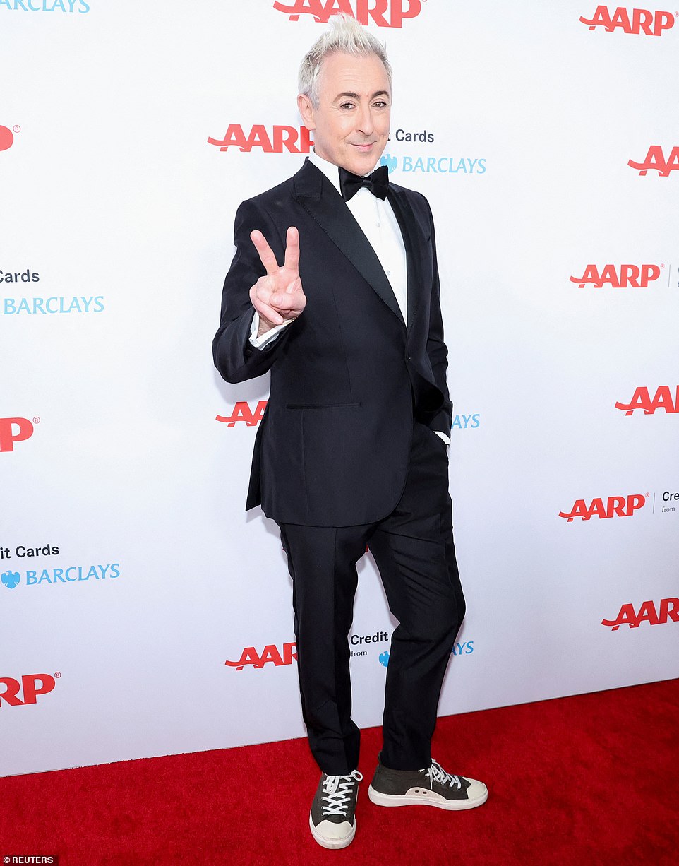 Hosting: Alan Cummings looked dapper as he prepared to host the event