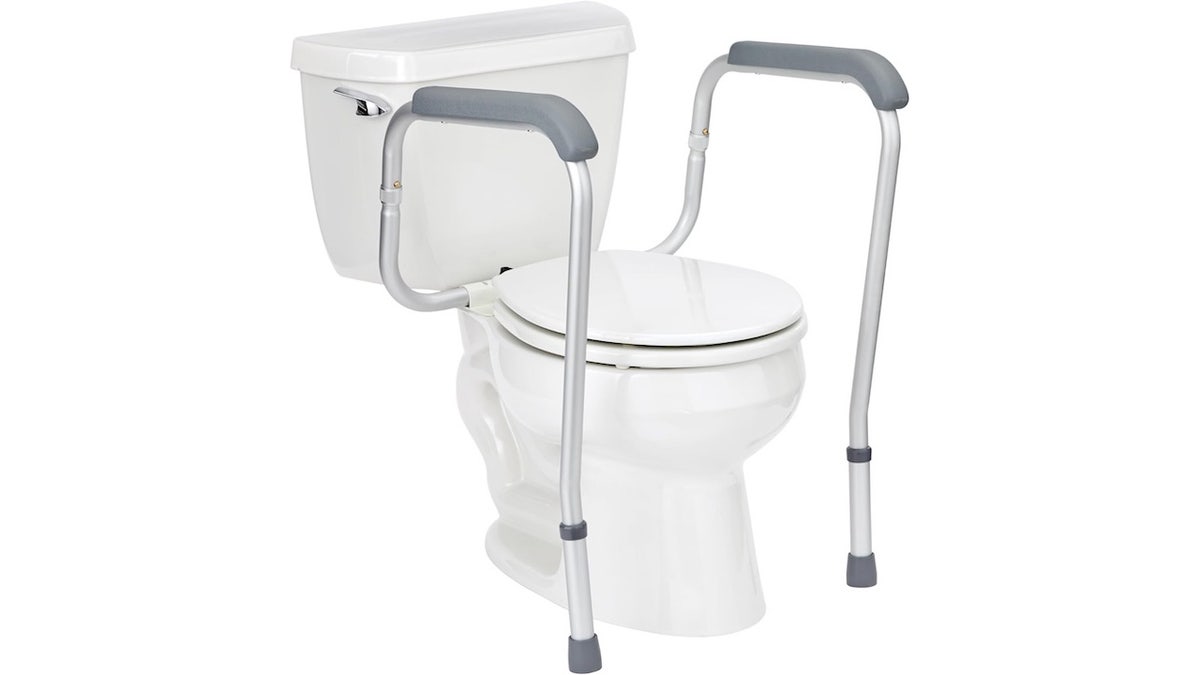 Get the support and security you need with this toilet safety rail. 