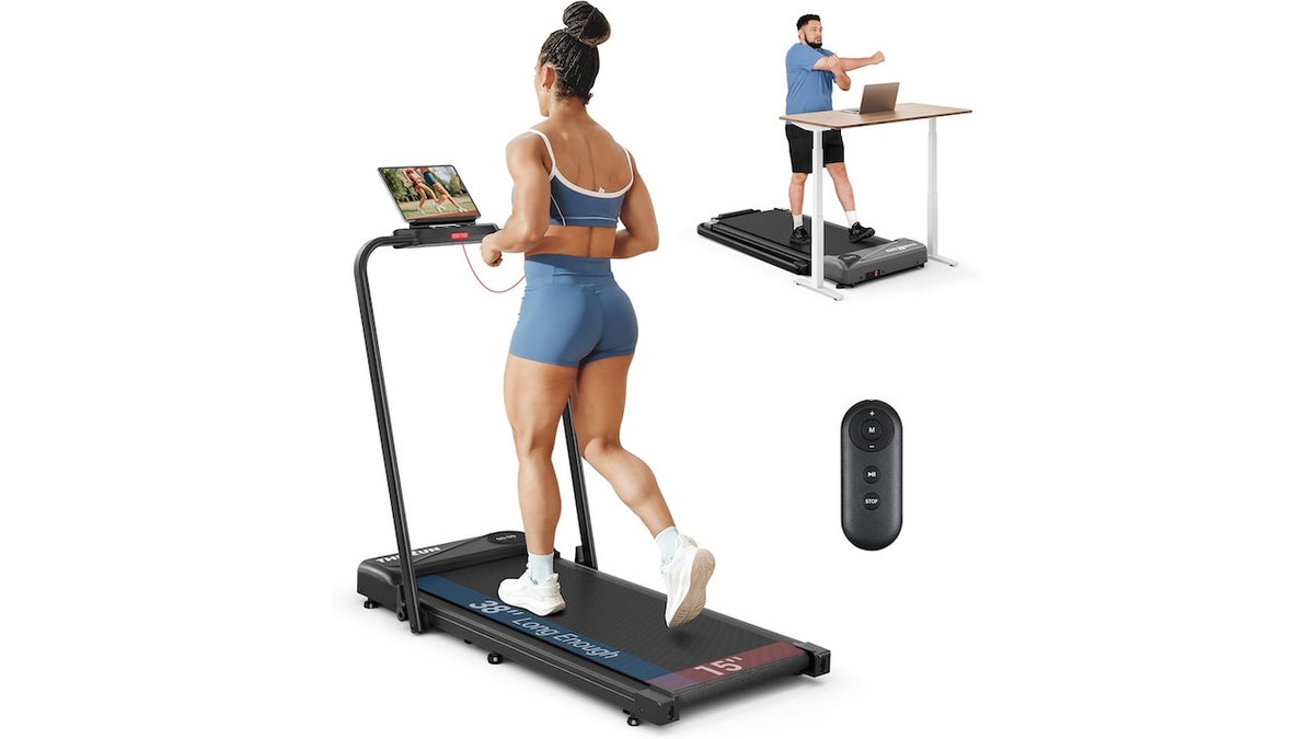 Try a portable treadmill with a handlebar for more stability.