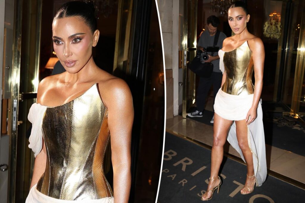 Kim Kardashian is a Grecian goddess in classic Givenchy on 45th birthday