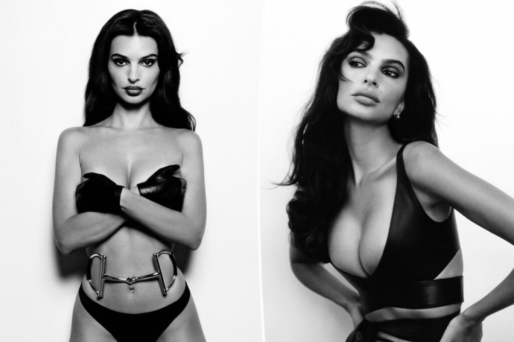 Emily Ratajkowski uses absolutely nothing however a ,450 Gucci belt for Beyond Sound publication