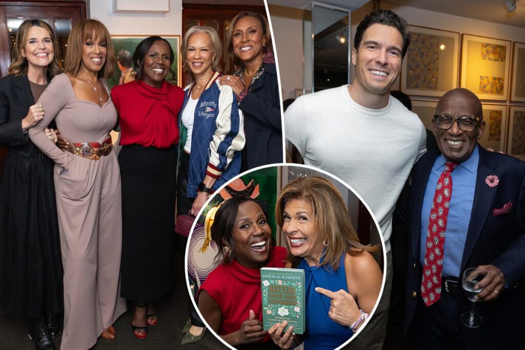 Deborah Roberts commemorate book launch with Al Roker, Hoda Kotb, Gayle King and Robin Roberts