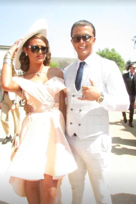Venezuela Fury and her boyfriend posing at York Races.