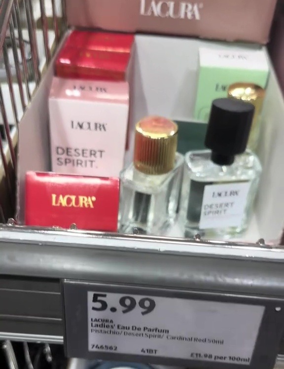 Aldi Lacura "Desert Spirit" perfume for £5.99.