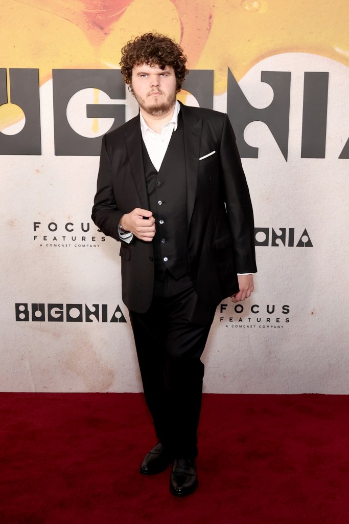 Aidan Delbis attends Focus Features' "Bugonia" New York Premiere.
