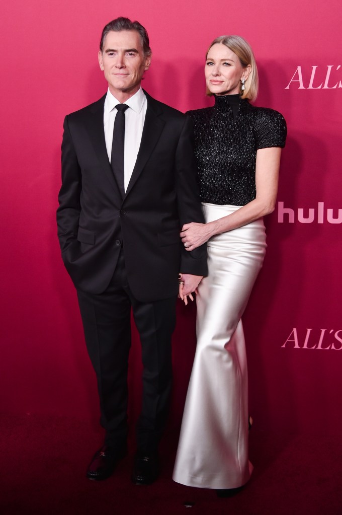 Billy Crudup and Naomi Watts attend the premiere of Hulu's "All's Fair"