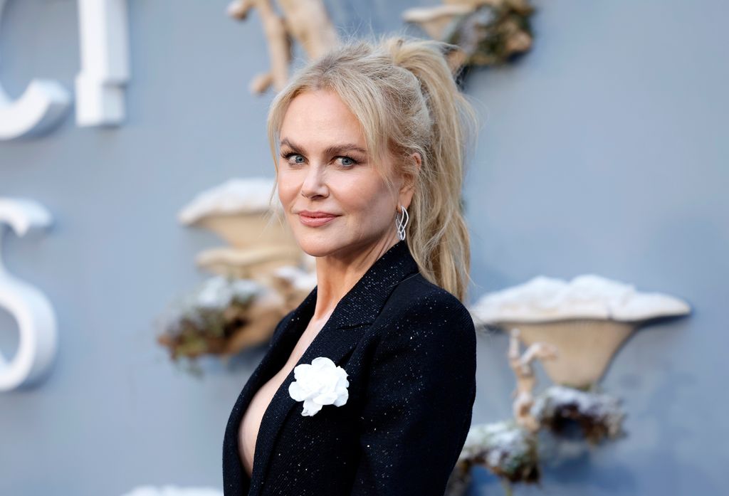 Nicole Kidman in black blazer at the Los Angeles Premiere of Hulu's "Nine Perfect Strangers" Season 2 at The Beverly Estate on May 15, 2025 in Beverly Hills, California