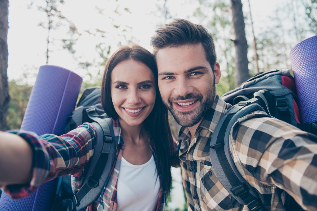 couple mimic same outfits dressed alike.