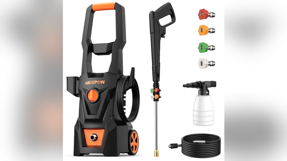 A pressure washer works harder than a hose, removing grime, dirt and build-up. 