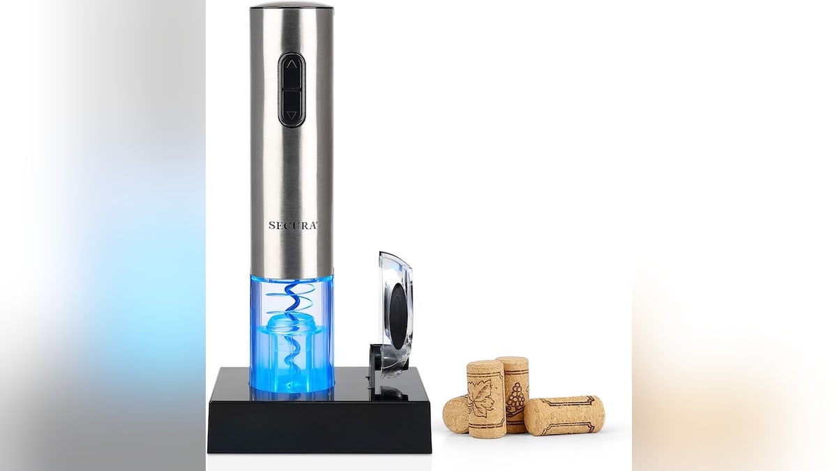 Stop struggling to uncork bottles with this electric corkscrew.