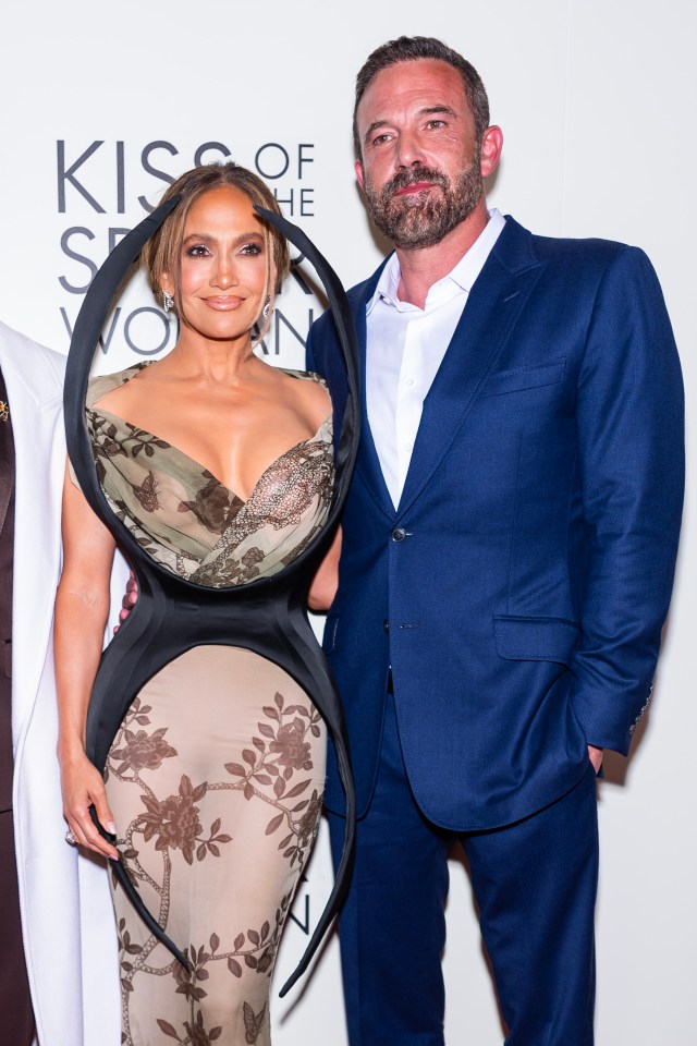 Jennifer Lopez and Ben Affleck at the "Kiss of the Spider Woman" New York Screening.