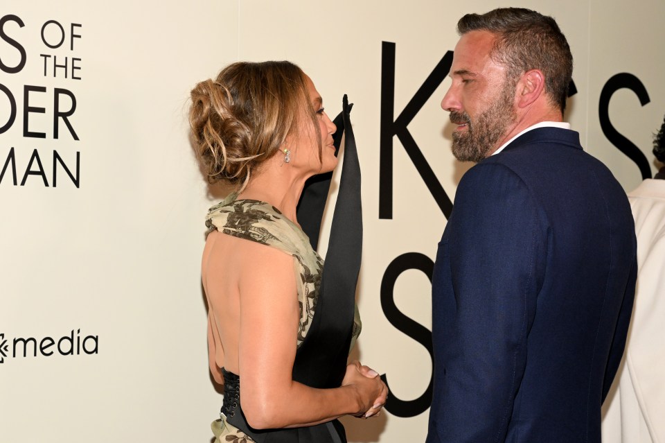 Jennifer Lopez and Ben Affleck at the "Kiss Of The Spider Woman" New York Screening.