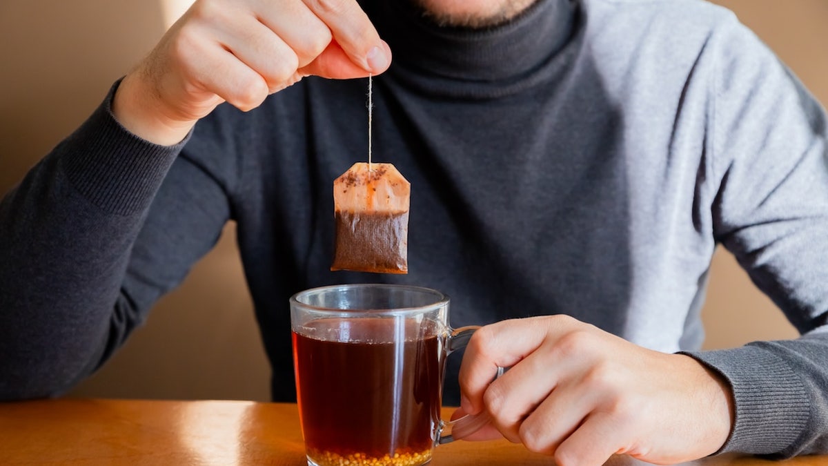Man with teabag