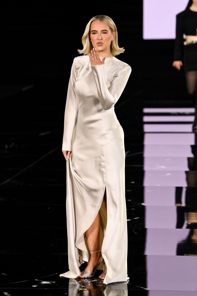 Molly Mae on the catwalk at the L'Oreal show during Paris Fashion Week.