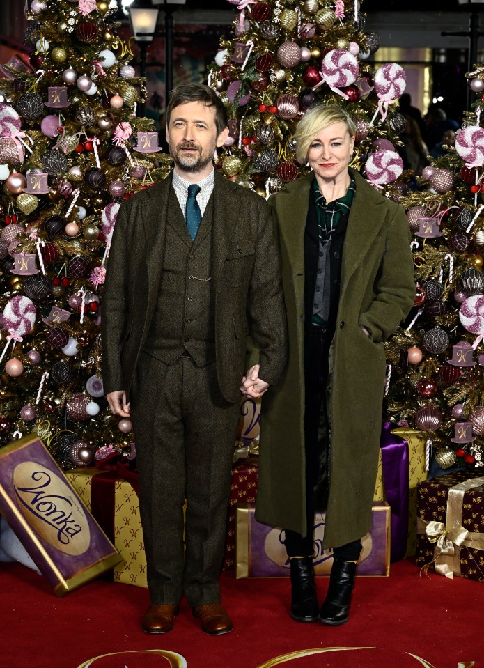 Neil Hannon and Cathy Davey attend the world premiere of "Wonka."