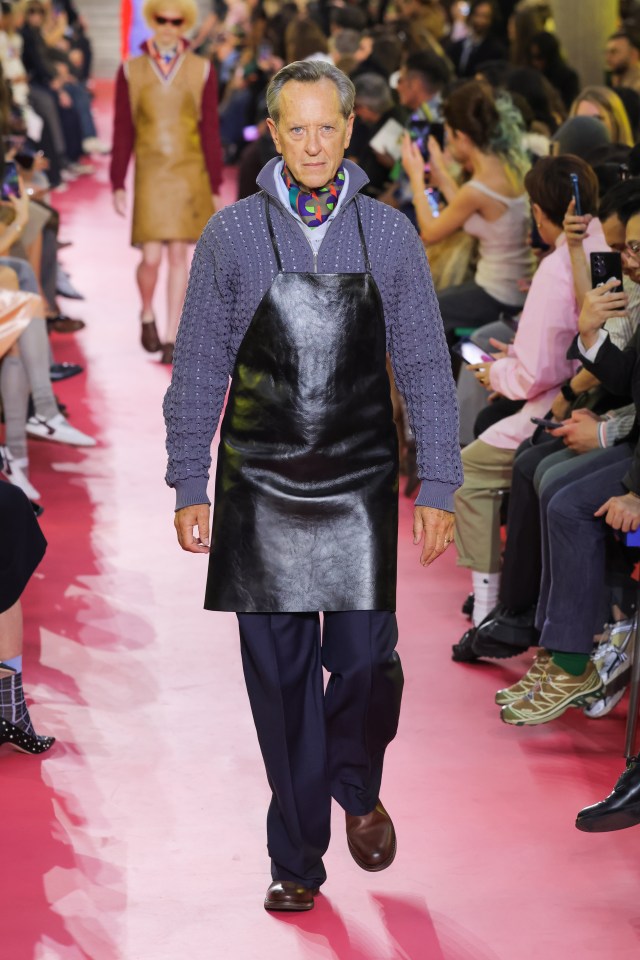 Richard E. Grant walks the runway during the Miu Miu Womenswear Spring/Summer 2026 show.