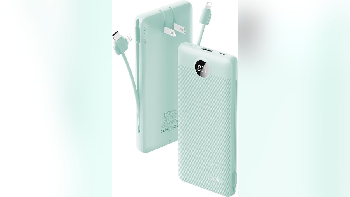 This portable charger is compact enough to toss in any bag.