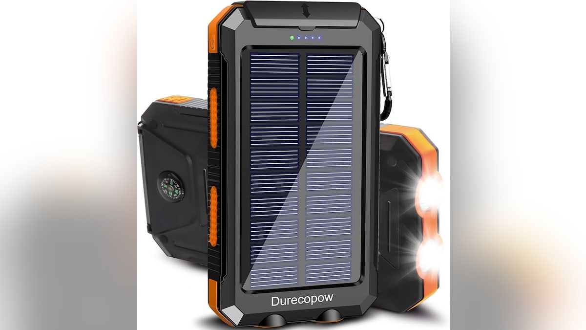 This portable solar charger lets you recharge your phone almost anywhere.