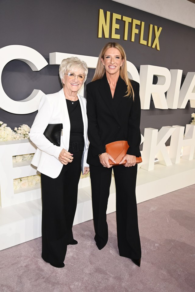 Sandra Beckham and Joanne Beckham attending the World Premiere of "Victoria Beckham."