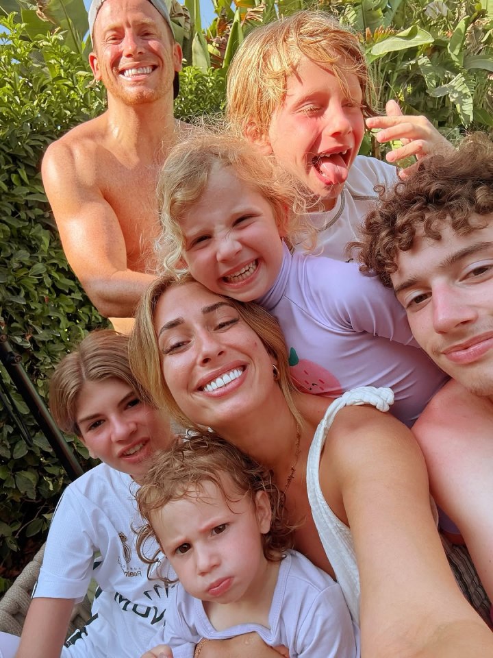 Stacey Solomon and her family on holiday.