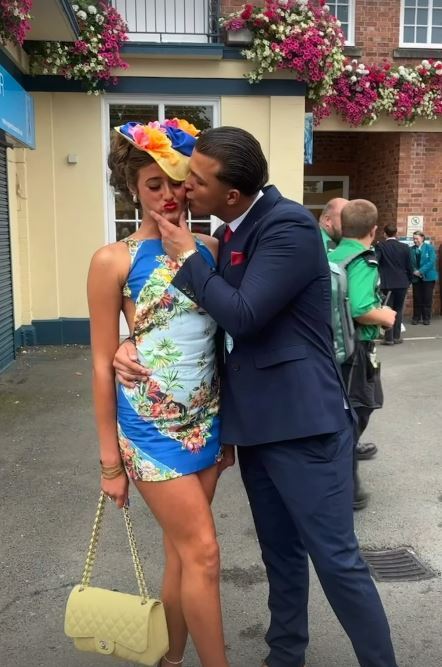 Venezuela Fury and her boyfriend at York Races.