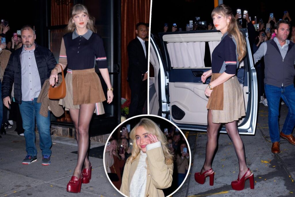 Taylor Swift rocks Gucci heels for ladies’ night with Sabrina Carpenter Taylor Swift rocks Gucci heels for ladies’ night with Sabrina Carpenter
