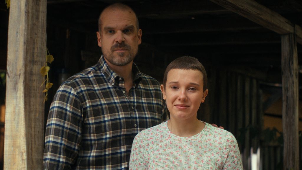 Jim Hopper and Eleven in Stranger Things