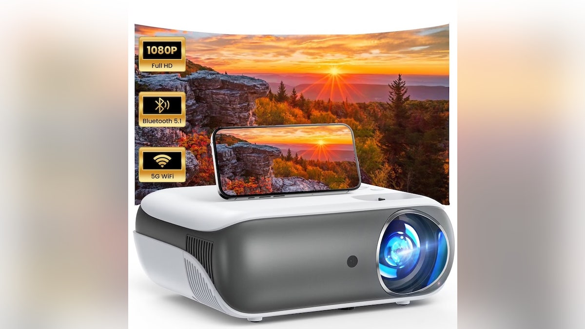 Project clear picture and solid sound with this mini projector.